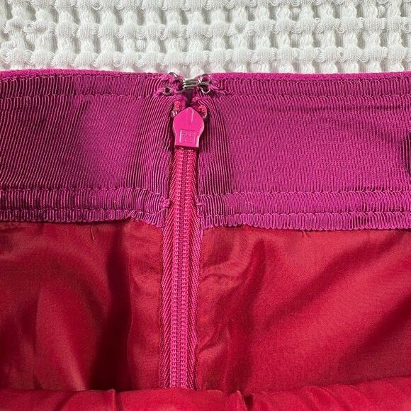 J Crew mini skirt women's 4 double serge wool pink lined work 60s mod - Picture 3 of 10